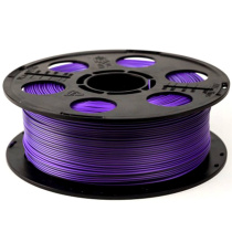 Катушка трёхцветного PLA-шелк пластика Bestfilament 1.75 мм 1кг., фиолетовый-черный-серебро