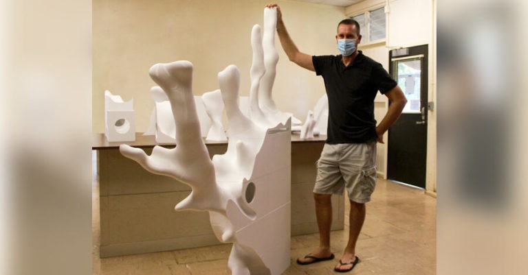 Скульптура кораллового рифа на Raise3D величиной с человека. Изучение подводного мира с помощью 3D-печати