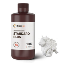 Фотополимерная смола Tiger3D Standard Plus 10K, белая (1 кг)