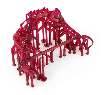 Фотополимерная смола HARZ Labs Dental Cast Cherry PRO, вишневая, полупрозрачная (1 кг)